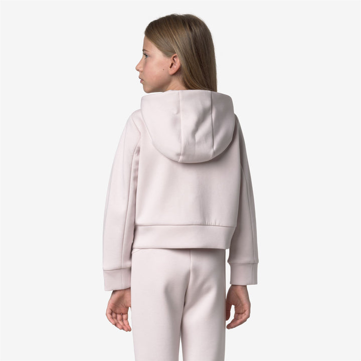 Grey rose Girls' Full Zip Fleece Hoodie with Pockets 3