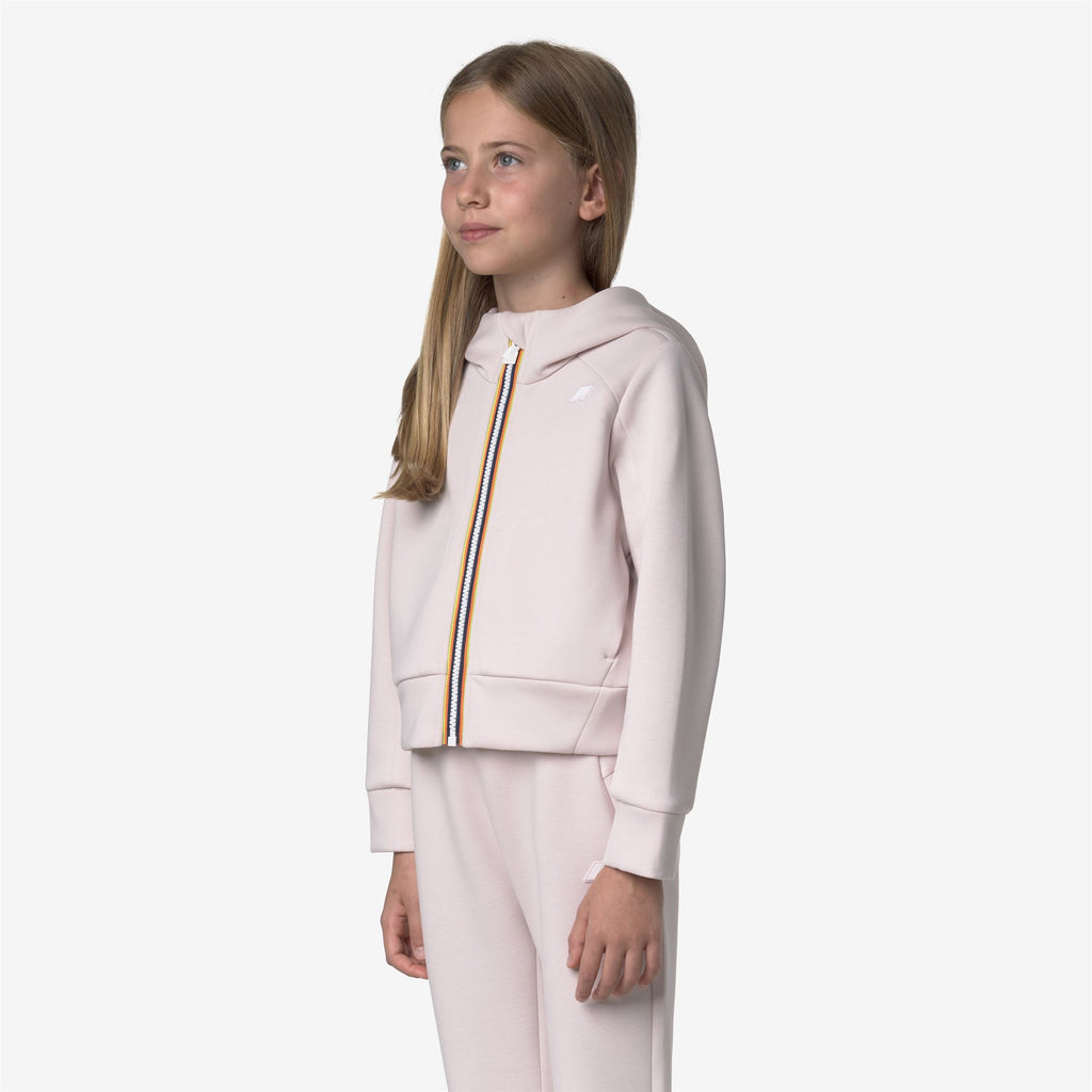 Fleece_GIRL_P. DIVINE LIGHT SPACER_Hoodie Full Zip_Rose Hushed - Commercial 5