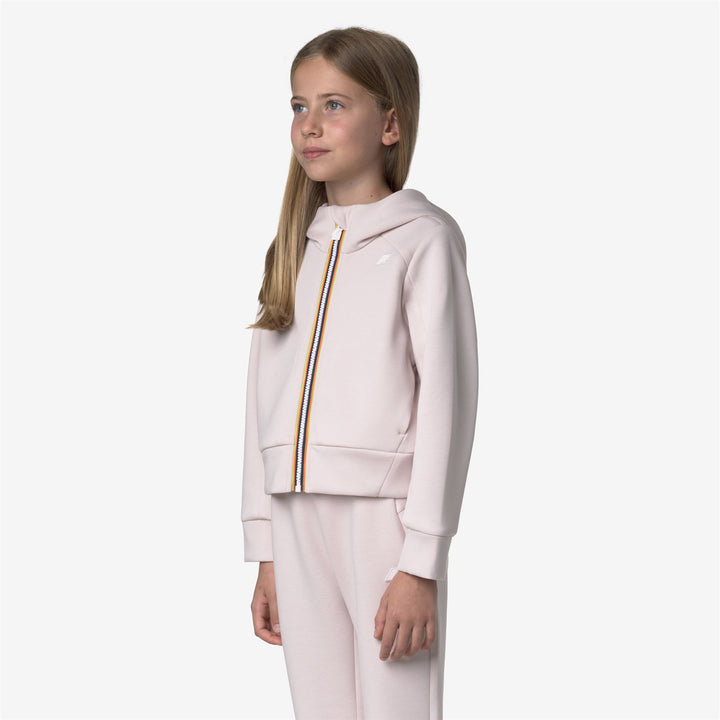 Grey rose Girls' Full Zip Fleece Hoodie with Pockets 2
