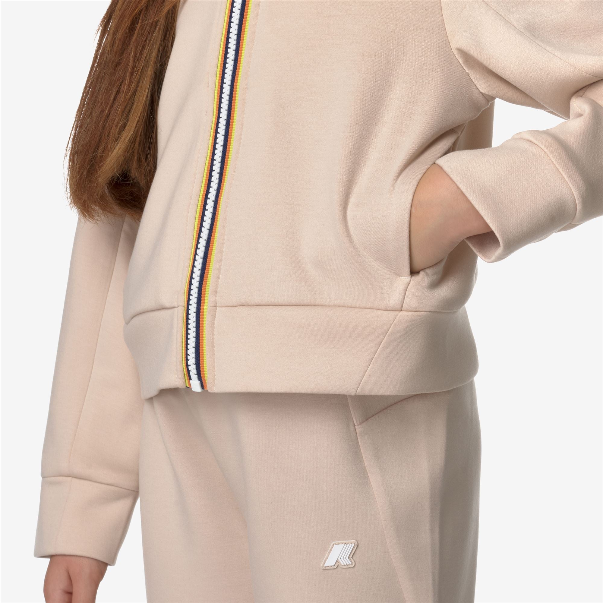 Fleece_GIRL_P. DIVINE LIGHT SPACER_Hoodie Full Zip_Pink Tint - Commercial 7