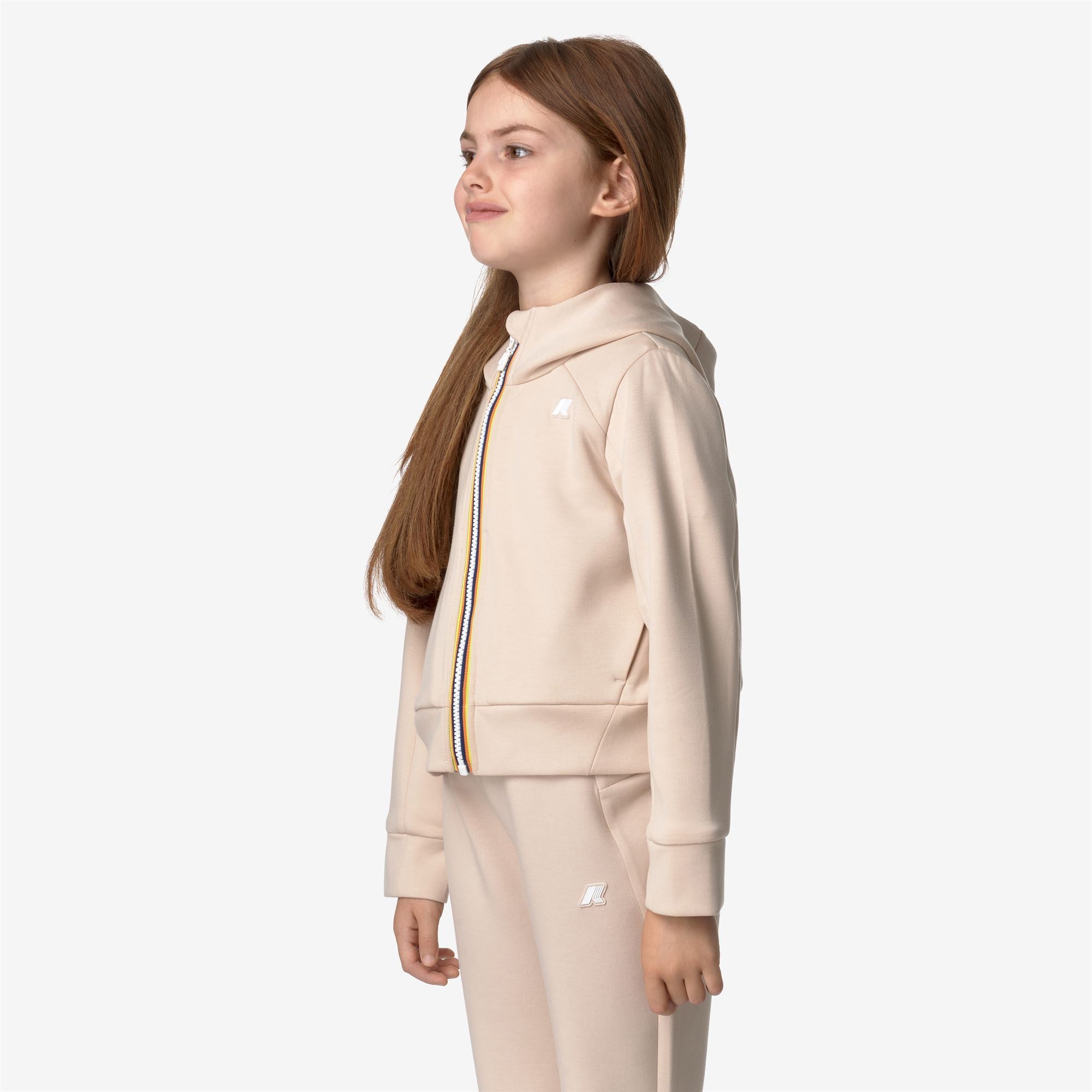 Fleece_GIRL_P. DIVINE LIGHT SPACER_Hoodie Full Zip_Pink Tint - Commercial 5