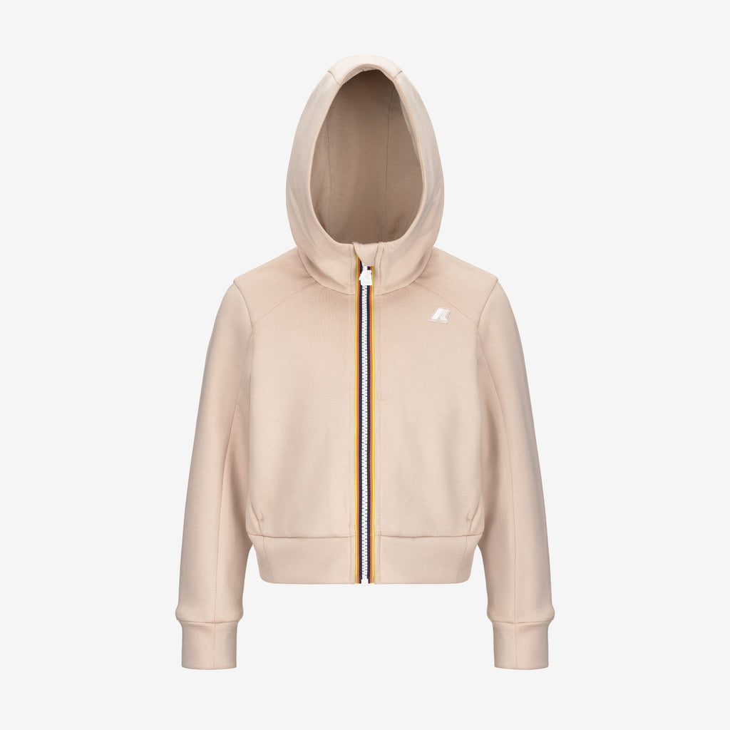 Fleece_GIRL_P. DIVINE LIGHT SPACER_Hoodie Full Zip_Pink Tint - Commercial 1