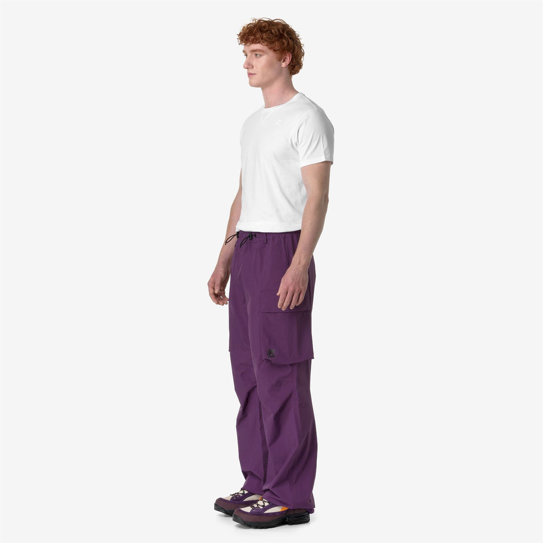 Pantaloni Cargo Sportivi Unisex Grigio Viola con Caratteristiche Regolabili main