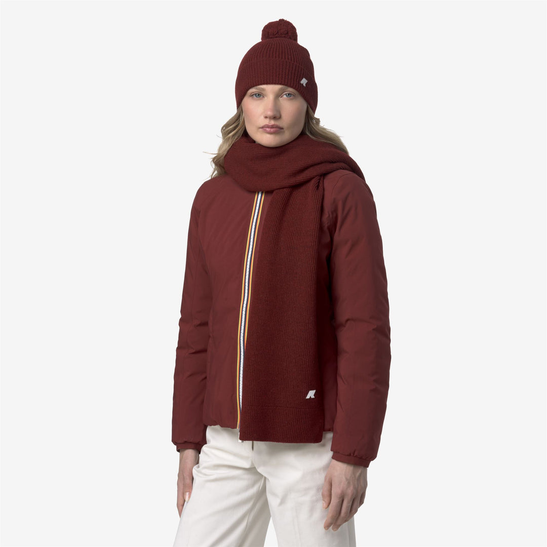 Red Unisex Wool Winter Scarf 01