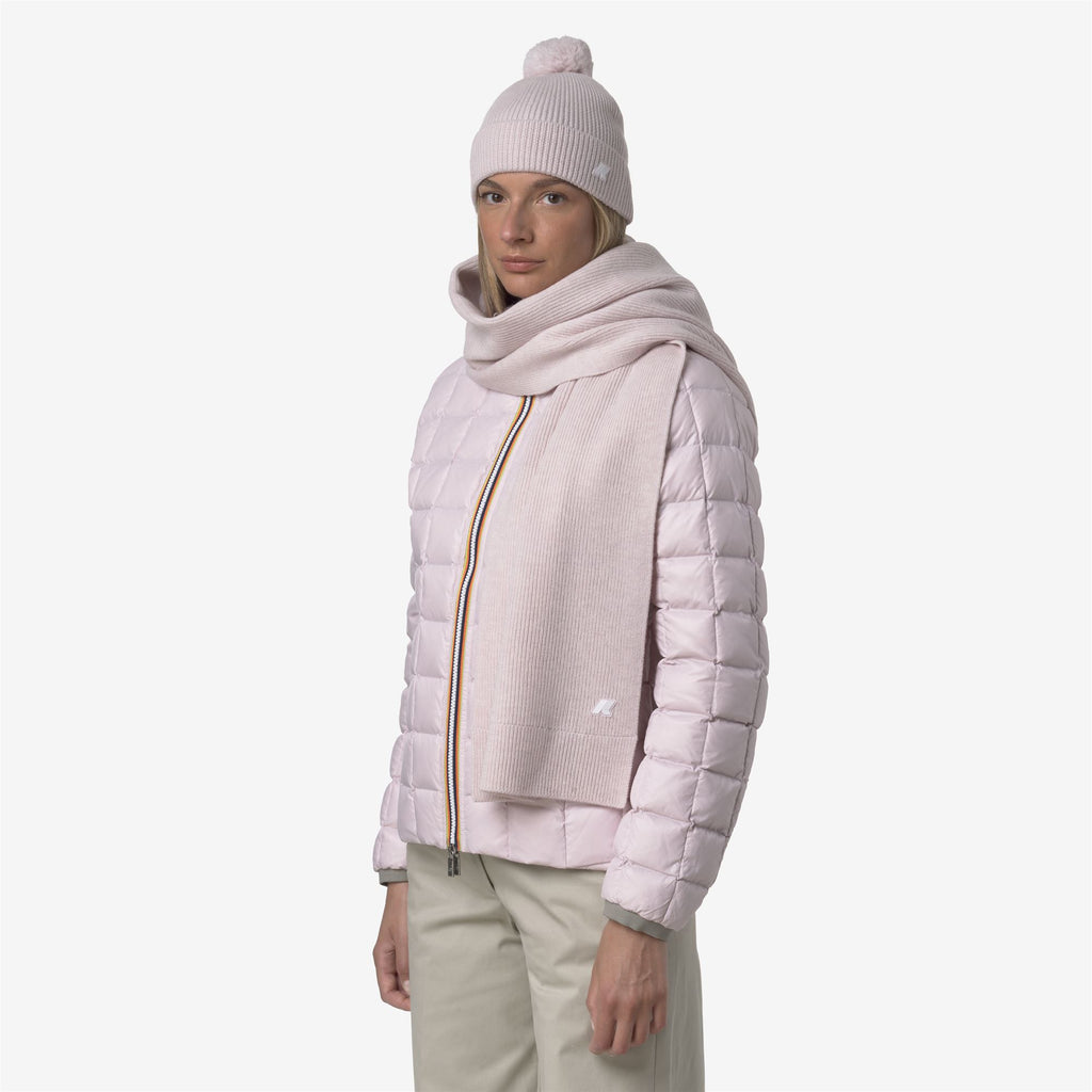 Scarves_UNISEX_ETIENNE CARDIGAN STITCH WOOL_Scarf_Rose Hushed Melange - Commercial 4