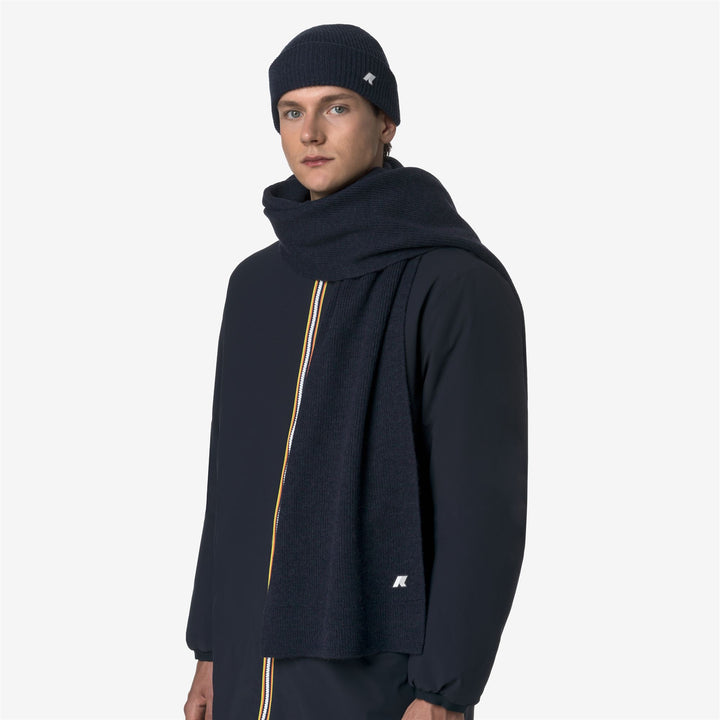 Sciarpa unisex in lana blu avio per il freddo 2