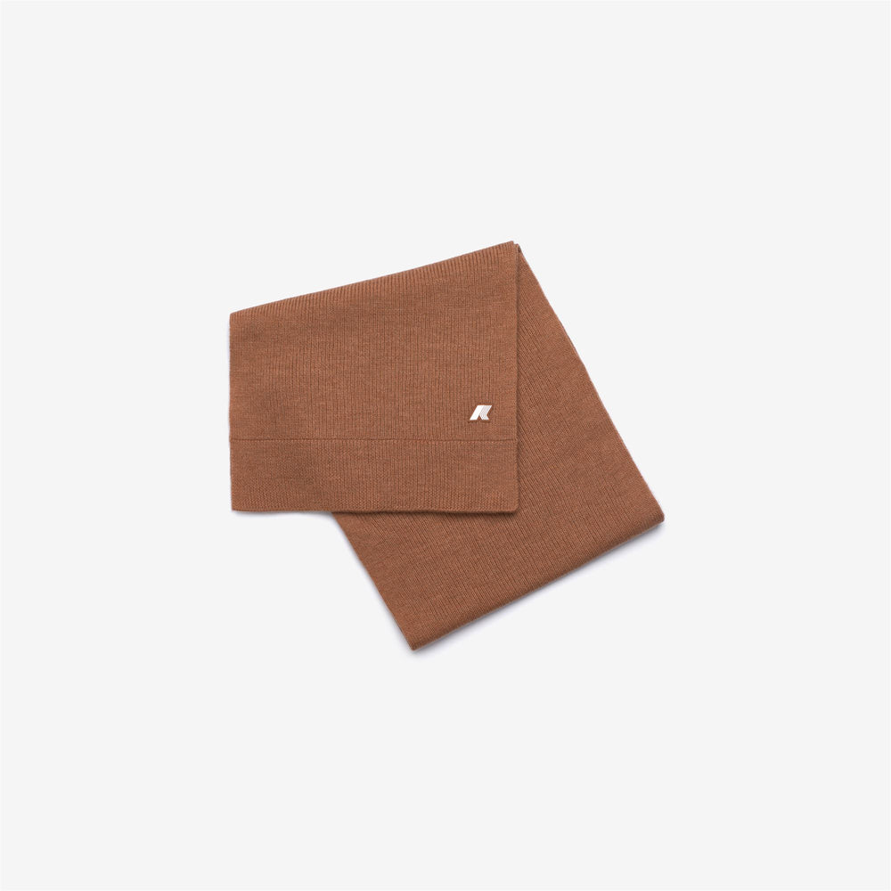 Orange unisex wool scarf for maximum warmth and comfort 02