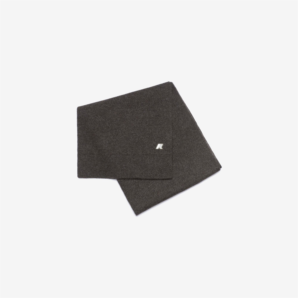 Scarves_UNISEX_ETIENNE CARDIGAN STITCH WOOL_Scarf_Black Olive Mel - Commercial 1