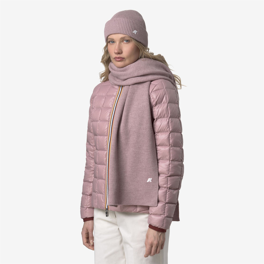 Scarves_UNISEX_ETIENNE CARDIGAN STITCH WOOL_Scarf_Rose Pinkish Mel - Commercial 4