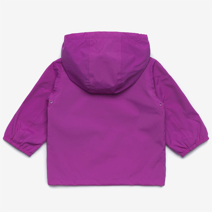 Chaqueta de nylon elástico impermeable para niños en color violeta 2