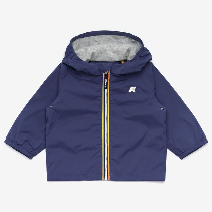 Chaqueta de nylon elástico impermeable para niños azul cobalto 1