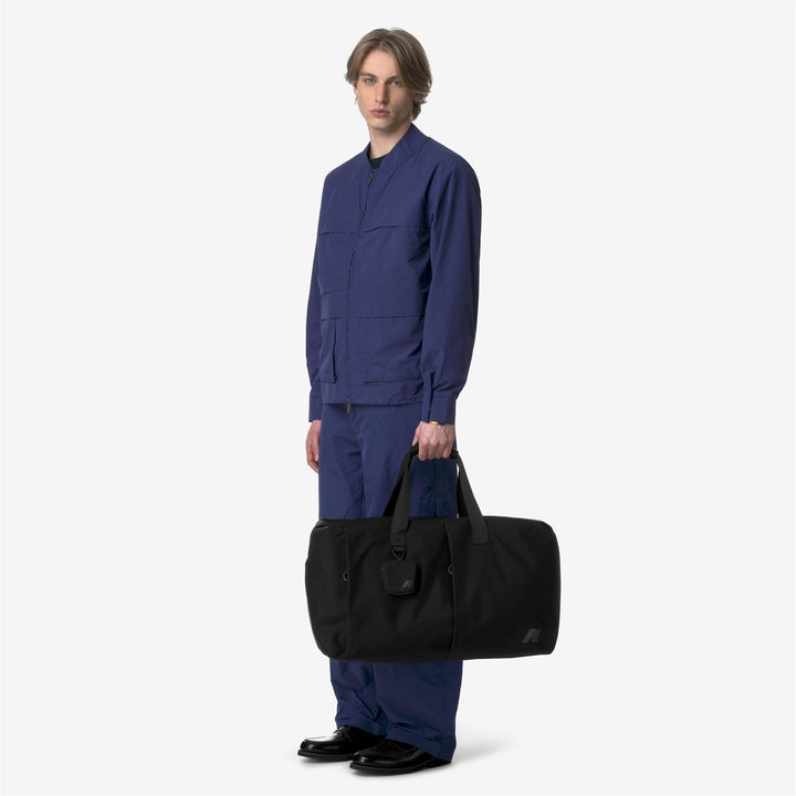 Borsa da viaggio unisex nera con tracolla rimovibile 4