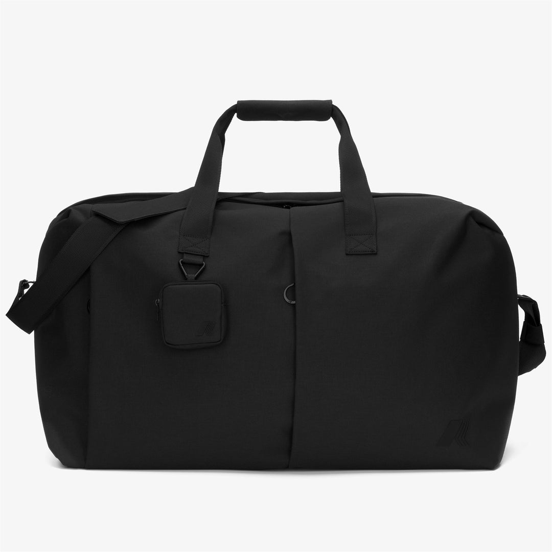 Black unisex Duffle Bag with Removable Shoulder Strap 01
