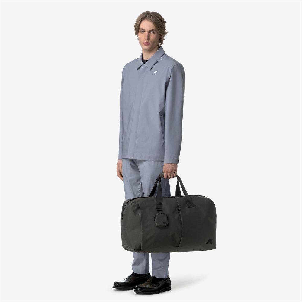 Green unisex Travel Duffle Bag with Padded Shoulder Strap 02