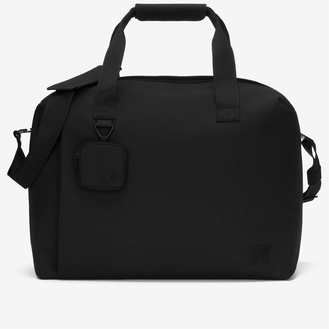 Black Grey Unisex Travel Duffle Bag with Padded Shoulder Strap 01