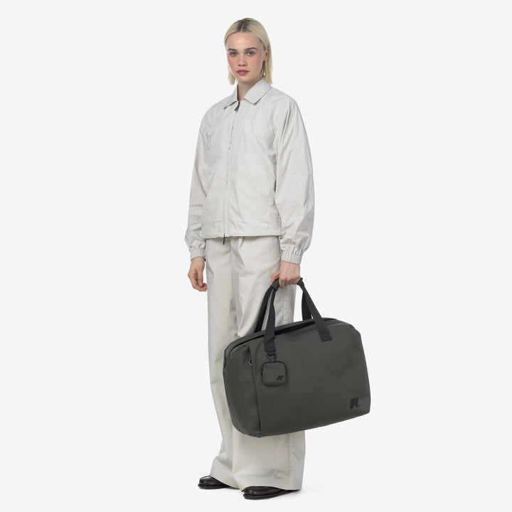 Green black Unisex Travel Duffle Bag with Adjustable Strap 5