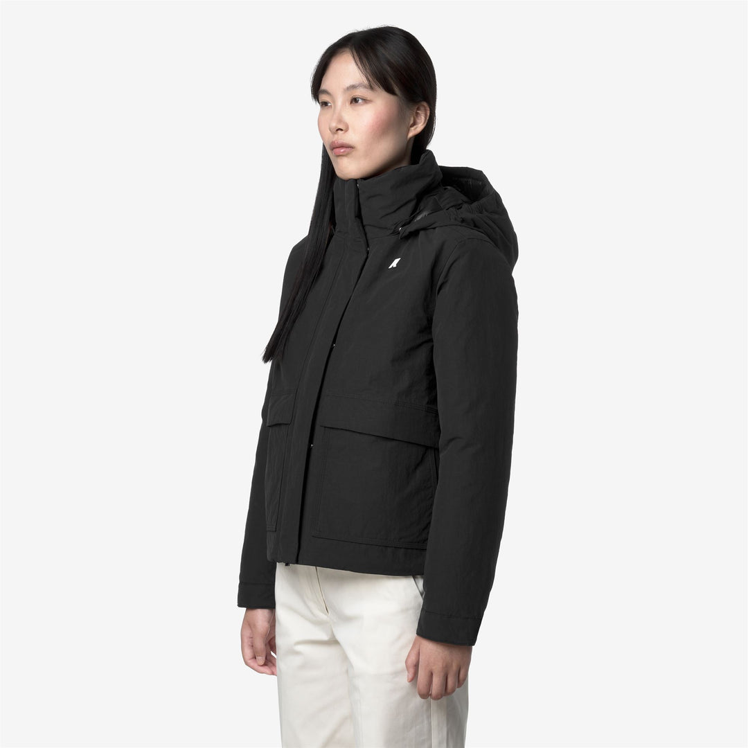 Chaqueta corta negra de corte A para mujer con aislamiento PrimaLoft main