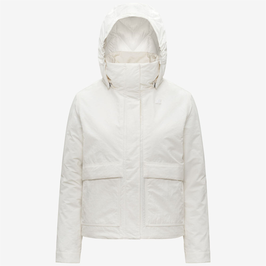 Jackets_WOMAN_KALI WARM COTTON NYLON_Short_White Gardenia - Commercial 1