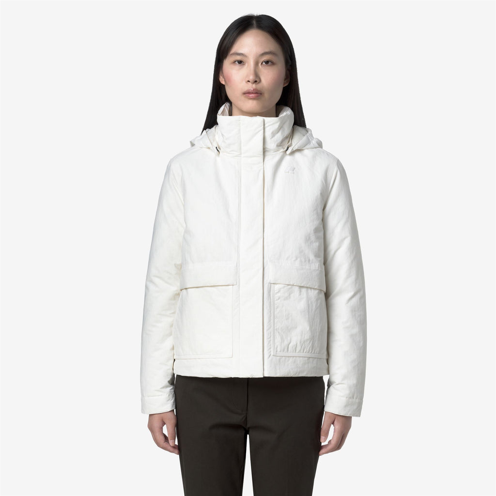 Jackets_WOMAN_KALI WARM COTTON NYLON_Short_White Gardenia - Commercial 4