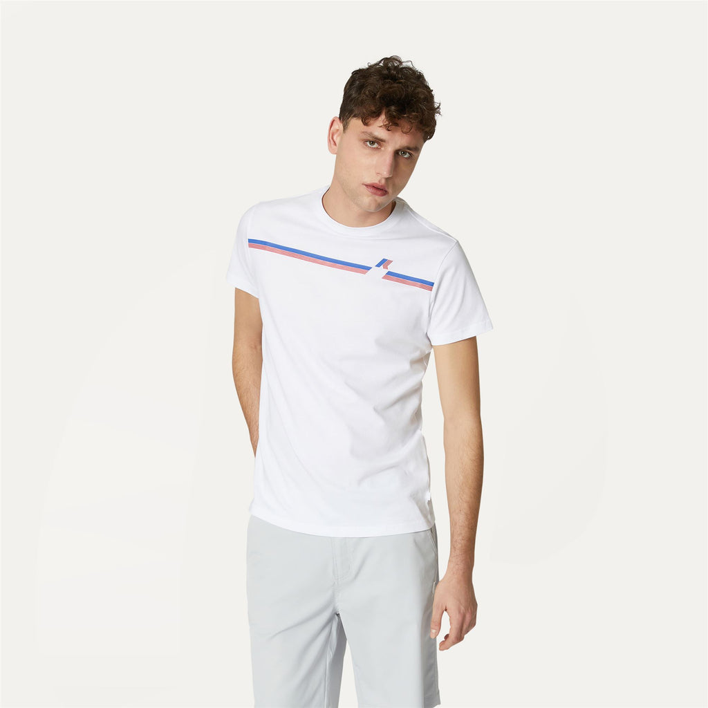 T-Shirts & Top_MAN_ODOM LOGO STRIPES_T-Shirt_White - Commercial 4