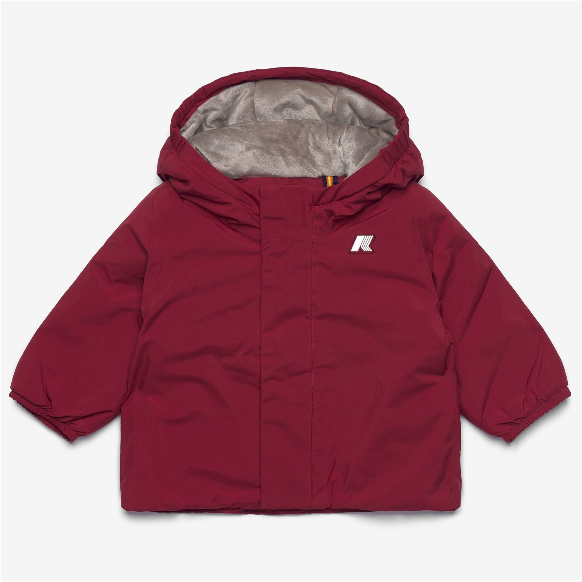 Jackets_KID UNISEX_E. JACK SOFT TOUCH MARMOTTA_Short_Red Syrah - Grey Goat - Commercial 1