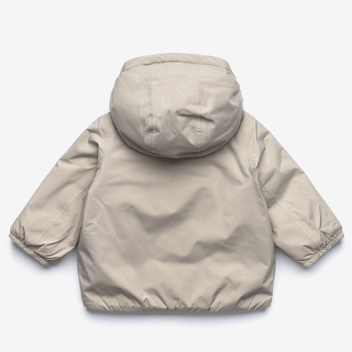 Beige Kids' Short Waterproof Jacket with Insulation 2