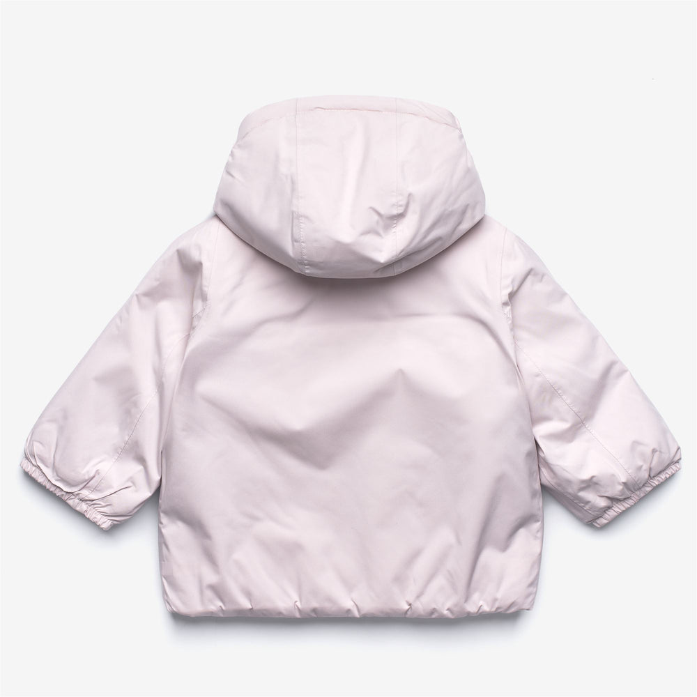 Giacca impermeabile corta unisex per bambini, colore grigio rosa 02
