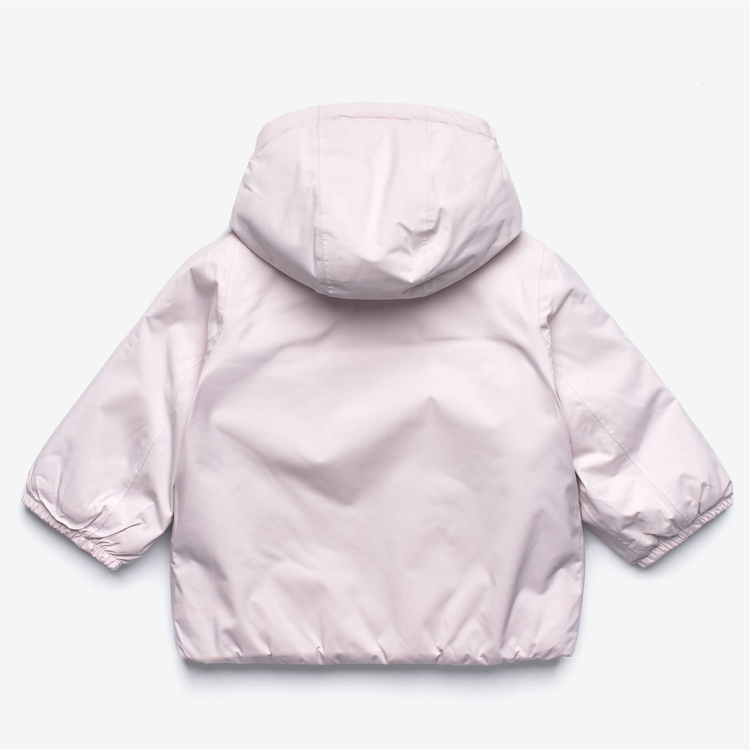 Giacca impermeabile corta unisex per bambini, colore grigio rosa main