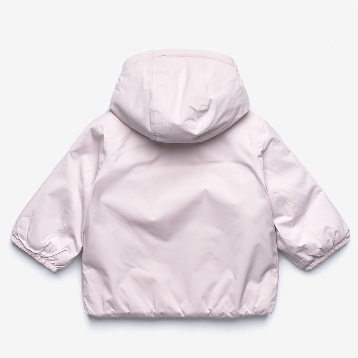 Giacca impermeabile corta unisex per bambini, colore grigio rosa 2