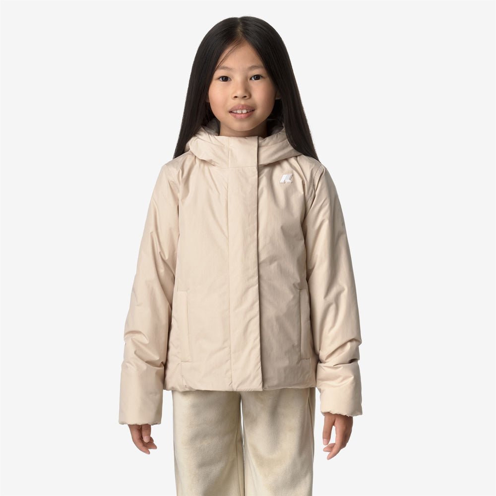 Pink Orange Girls Warm Short Jacket with Soft Touch Marmotta 02