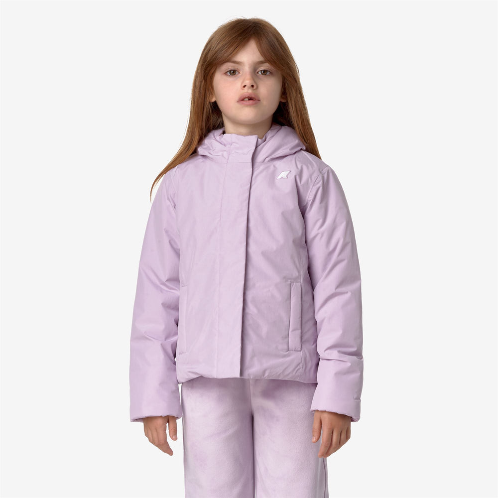 Lilac Violet Girls' Warm Short Jacket with Soft Touch Padding 02