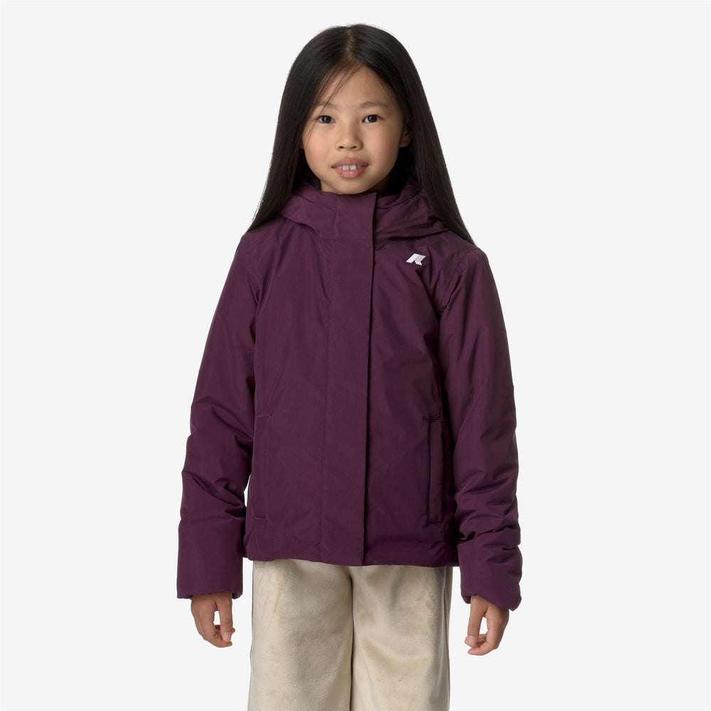 Violet Girl's Warm Short Jacket with Soft Touch Material 02