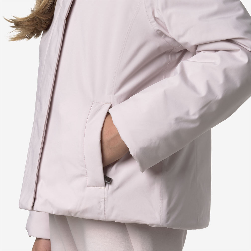 Giacca corta grigia da bambina con imbottitura riciclata e tocco morbido 02