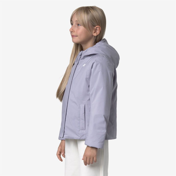 Violet Girl's Short Winter Jacket with Soft Touch Material 4