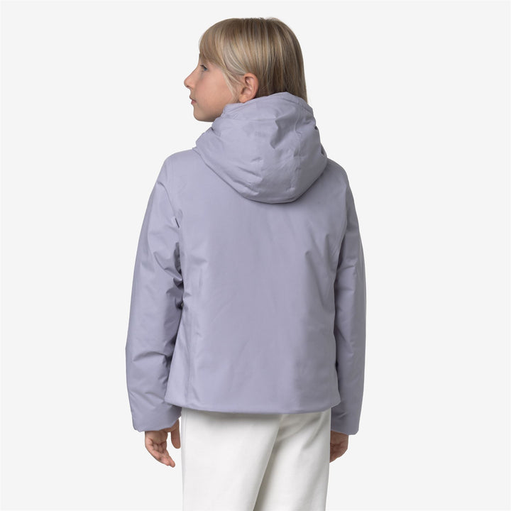 Violet Girl's Short Winter Jacket with Soft Touch Material 5