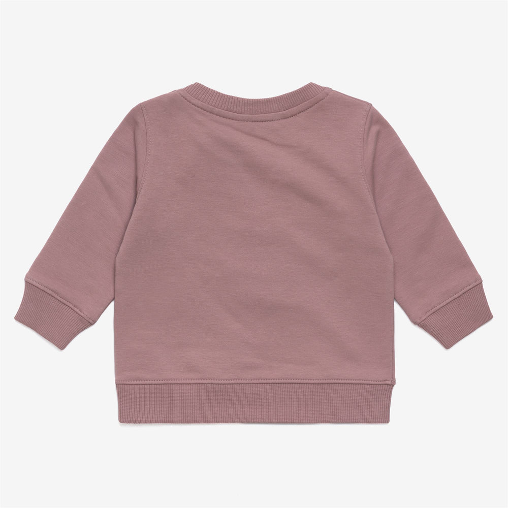 Completo unisex in pile di cotone per bambini, con maglione e pantaloni, color marrone rosato 02