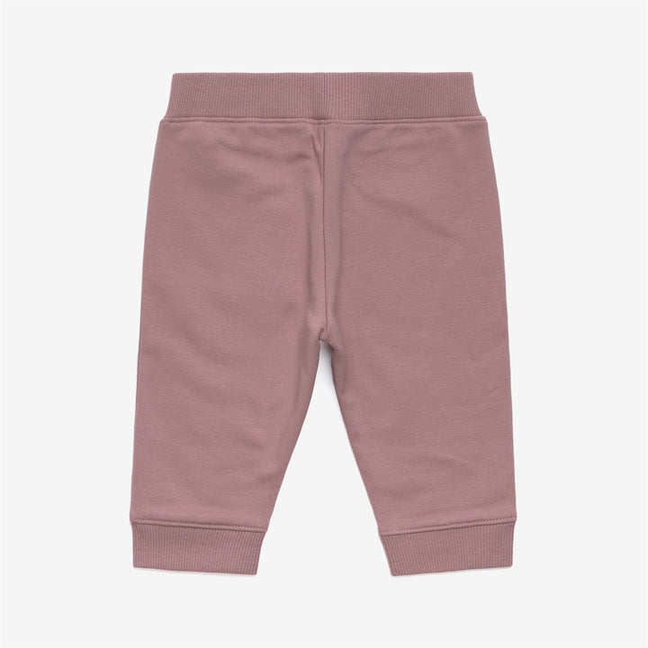 Completo unisex in pile di cotone per bambini, con maglione e pantaloni, color marrone rosato 5