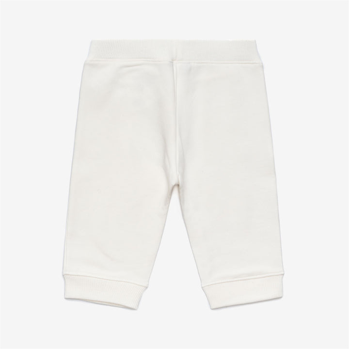 Completo felpa e pantaloni in pile unisex bianco per bambini 5
