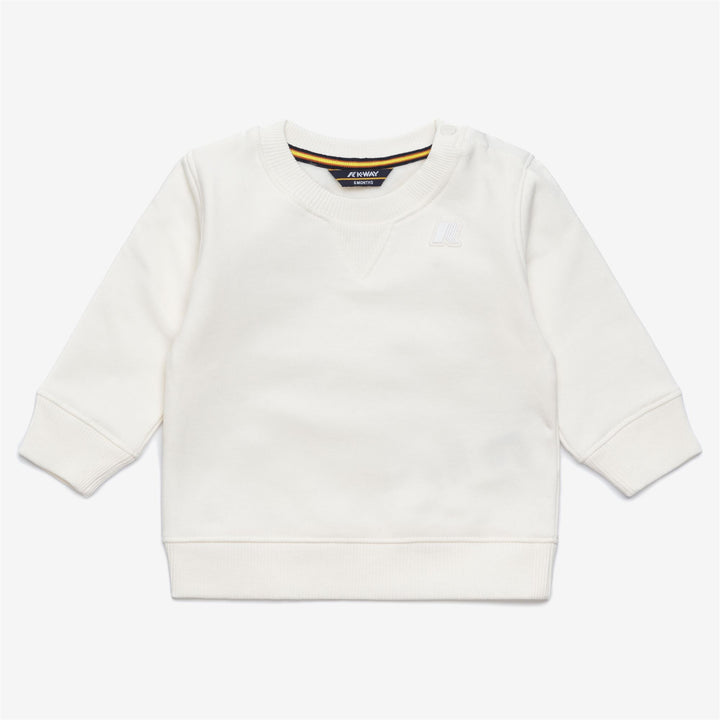 Completo felpa e pantaloni in pile unisex bianco per bambini 2
