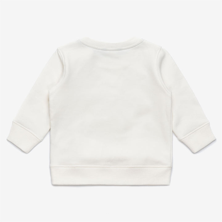 Completo felpa e pantaloni in pile unisex bianco per bambini 3