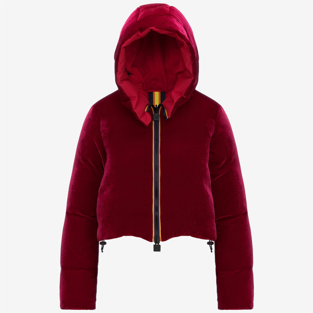 Jackets_WOMAN_BRIEN VELVET THERMO DOUBLE_Short_RED EMBOLDENED - Commercial 1