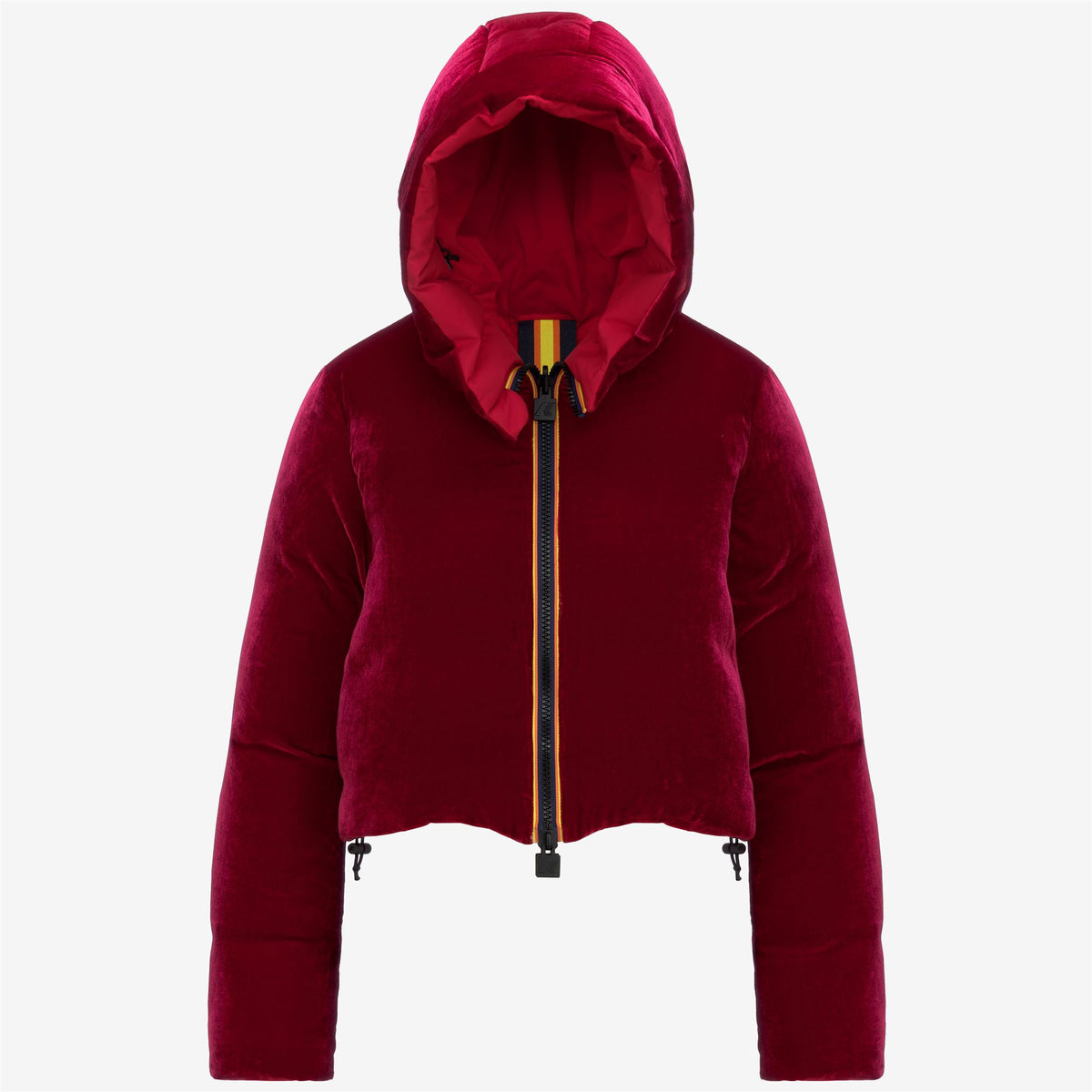 Jackets_WOMAN_BRIEN VELVET THERMO DOUBLE_Short_RED EMBOLDENED - Commercial 1