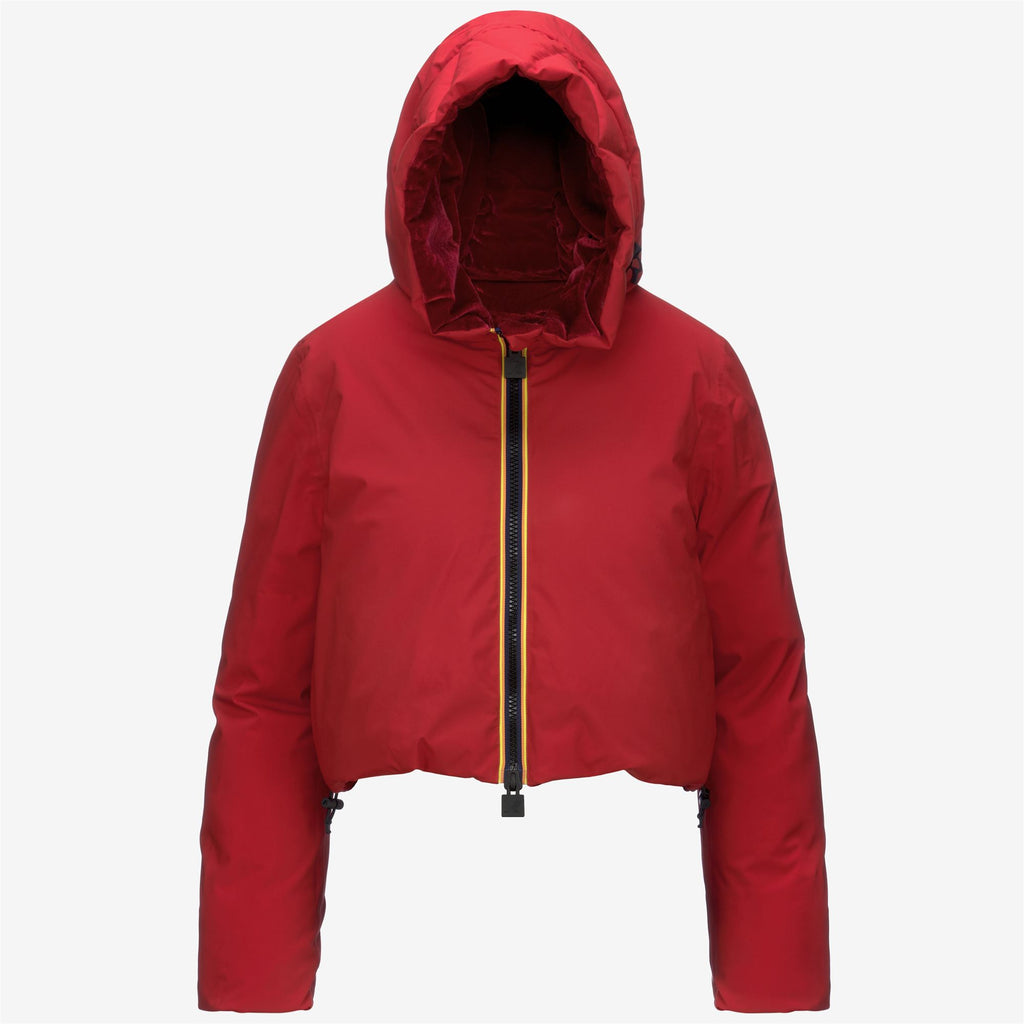 Jackets_WOMAN_BRIEN VELVET THERMO DOUBLE_Short_RED EMBOLDENED - Commercial 2