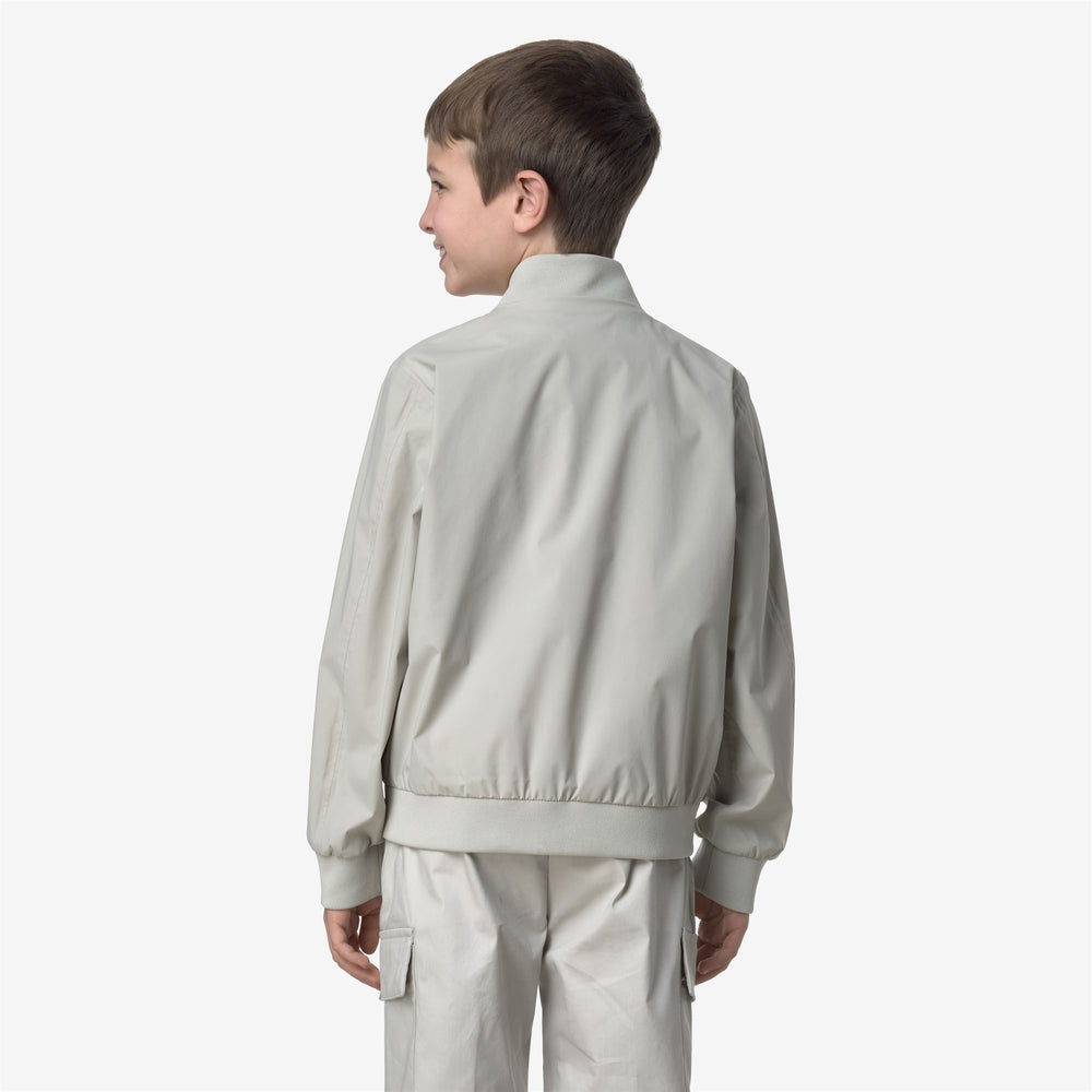 Beige Grey Unisex Kids Mid Jacket for Variable Weather 02
