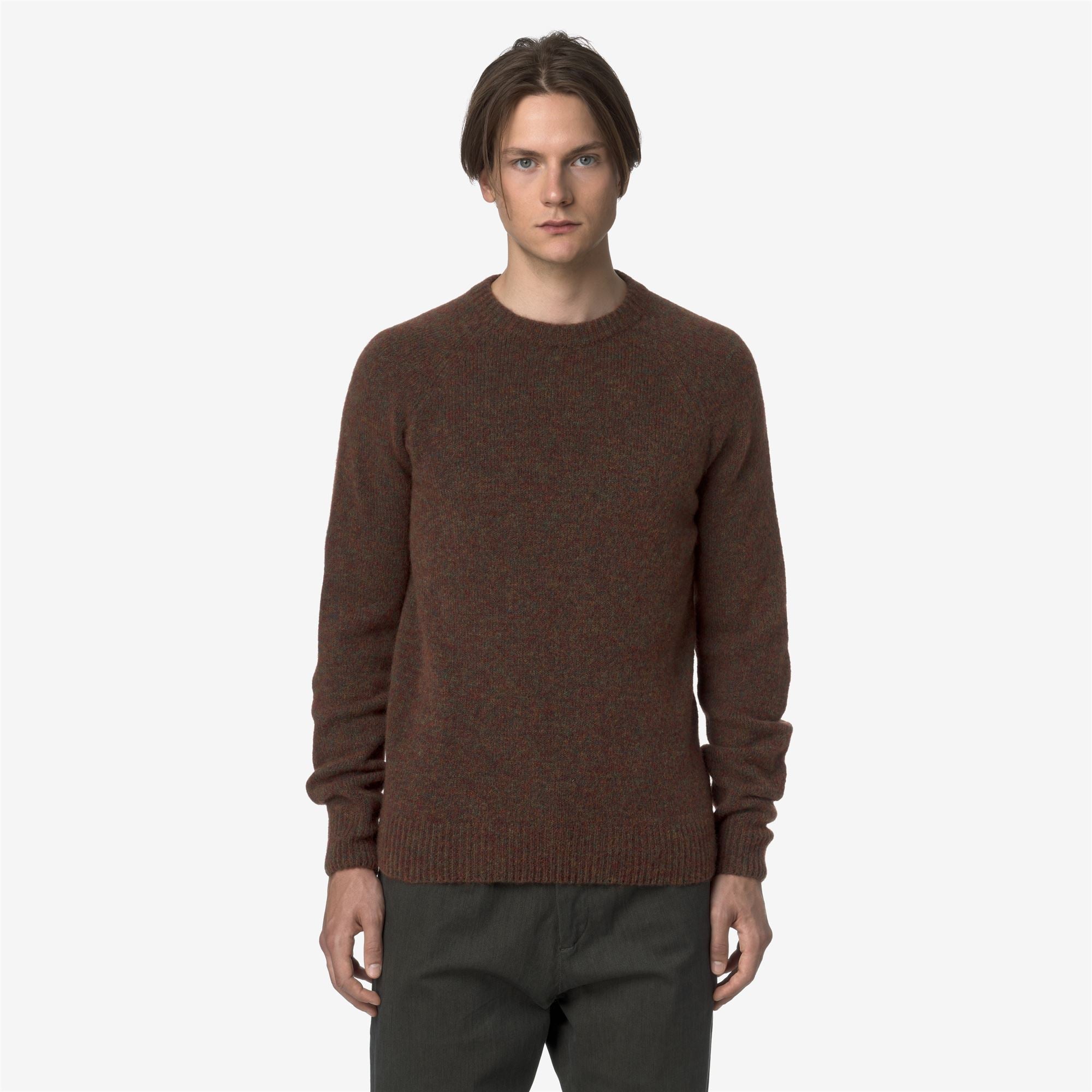 Knitwear_MAN_RENOULT_Pull Over_Brown Coffee Mix - Commercial 4
