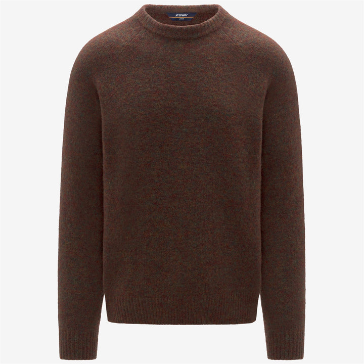 Brown Men's Cable Knit Crewneck Sweater 5