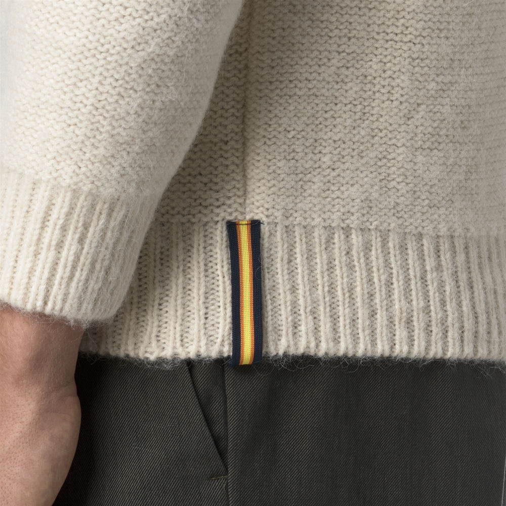 Natural green Men's Cable-Knit Sweater with Alpaca Blend 02