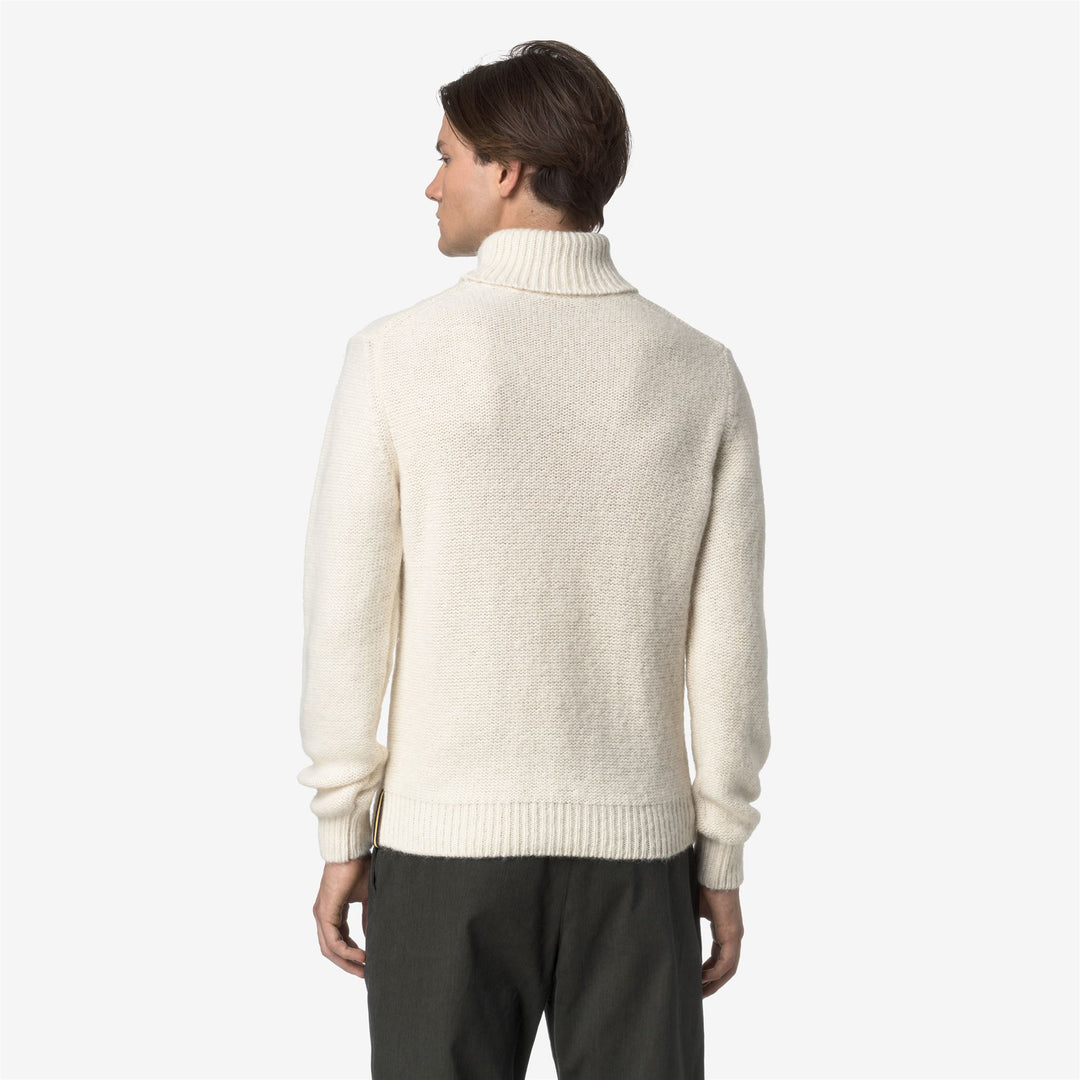 Maglione da uomo in maglia a trecce verde naturale con misto alpaca main