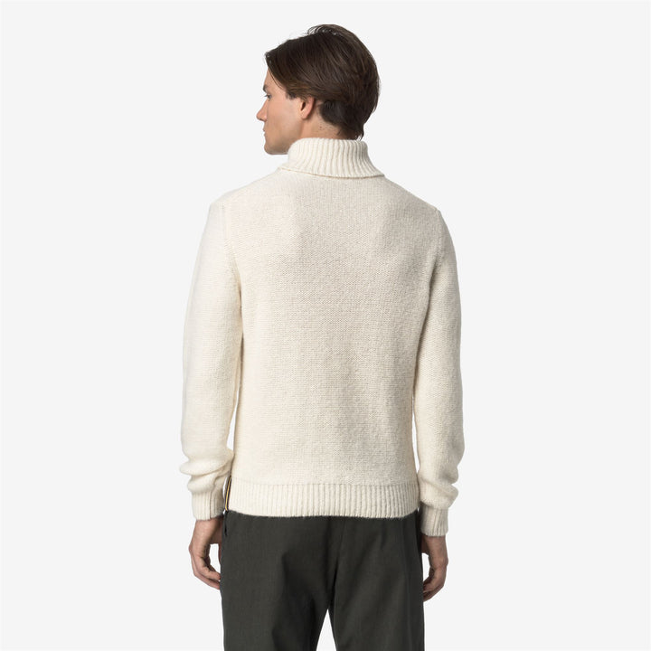 Maglione da uomo in maglia a trecce verde naturale con misto alpaca 5