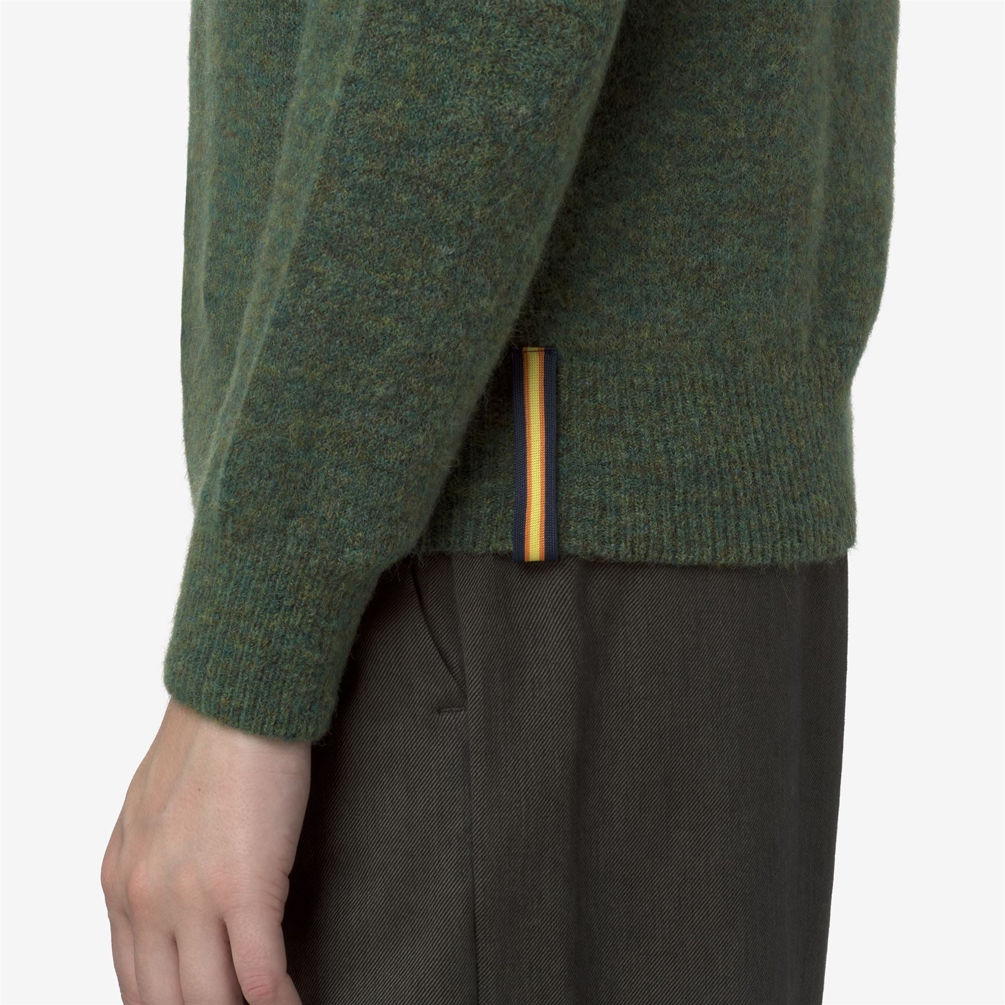 Knitwear_WOMAN_CLARISSE WOOL STRETCH_Pull Over_Green Mix - Commercial 7